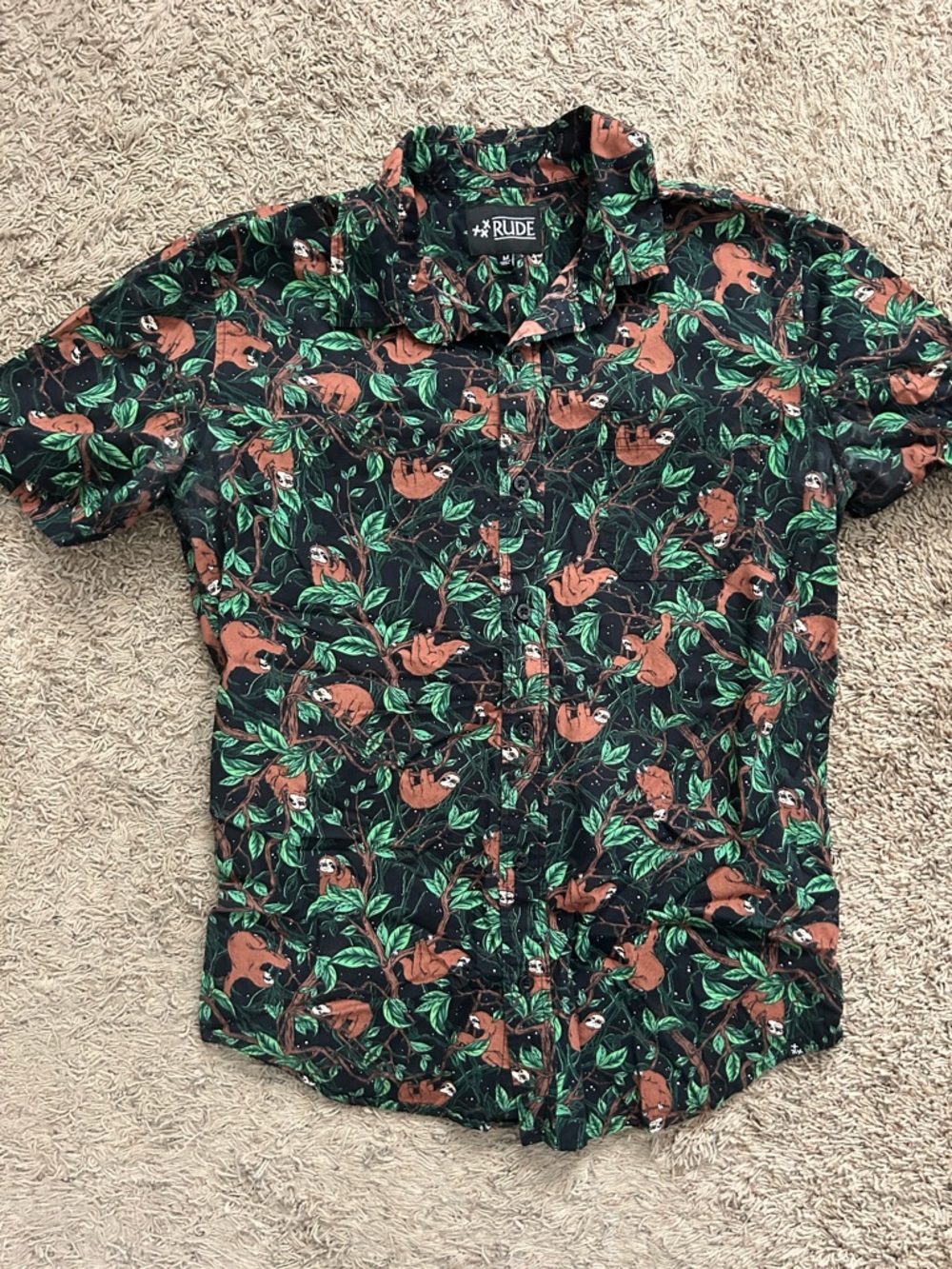 Button down sloth shirt